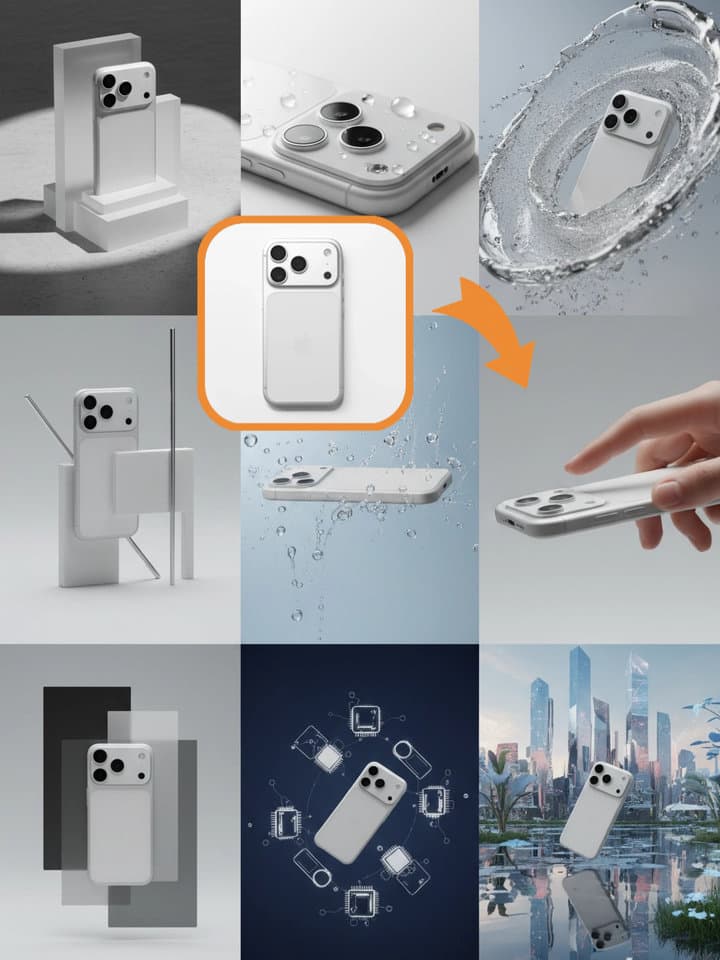 AI-generated high-quality product image set for e-commerce