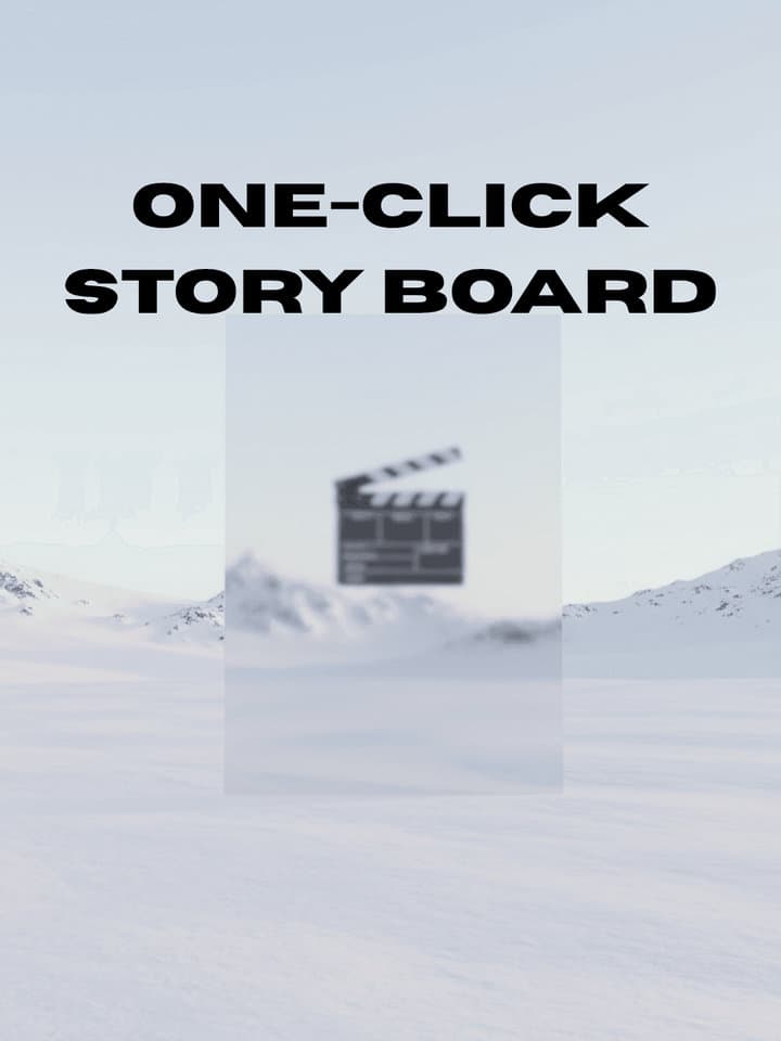 AI one-click storyboard workflow example showing visual narrative panels