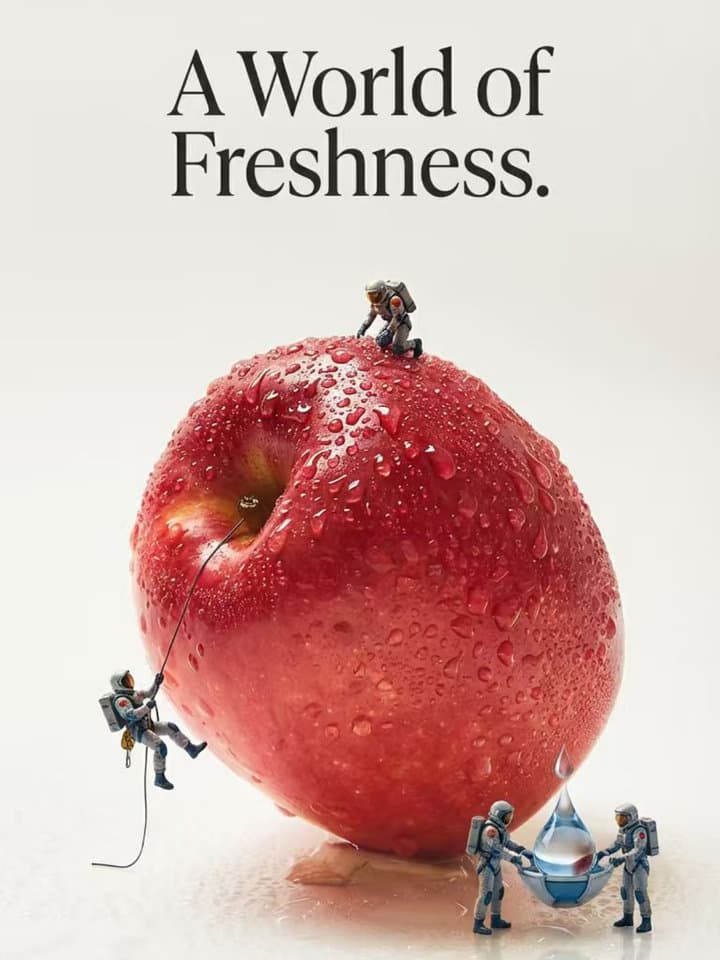 AI-generated miniature world scene with tiny figures interacting with everyday objects